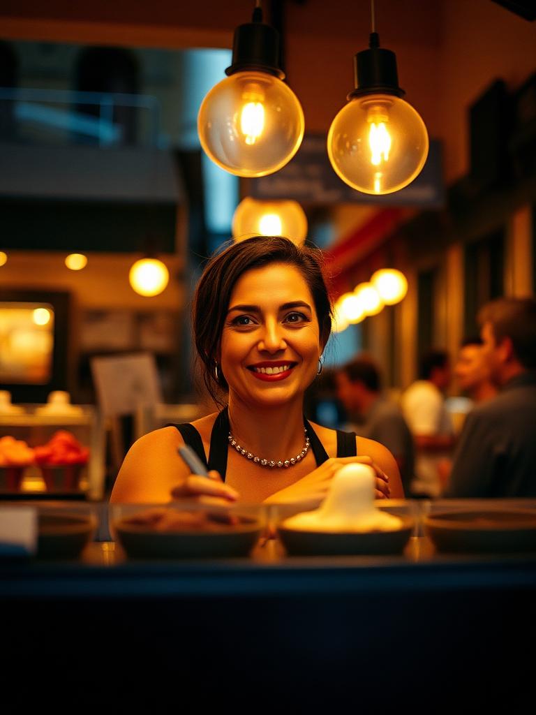 Giulia, Gelateria owner